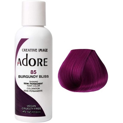 

Сияющая полуперманентная краска для волос 118 мл 85 Burgundy Bliss Adore