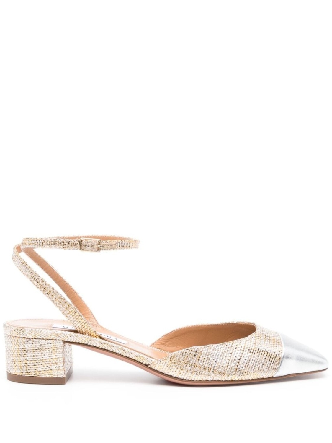 

Aquazzura туфли French Flirt 35 мм, серебристый