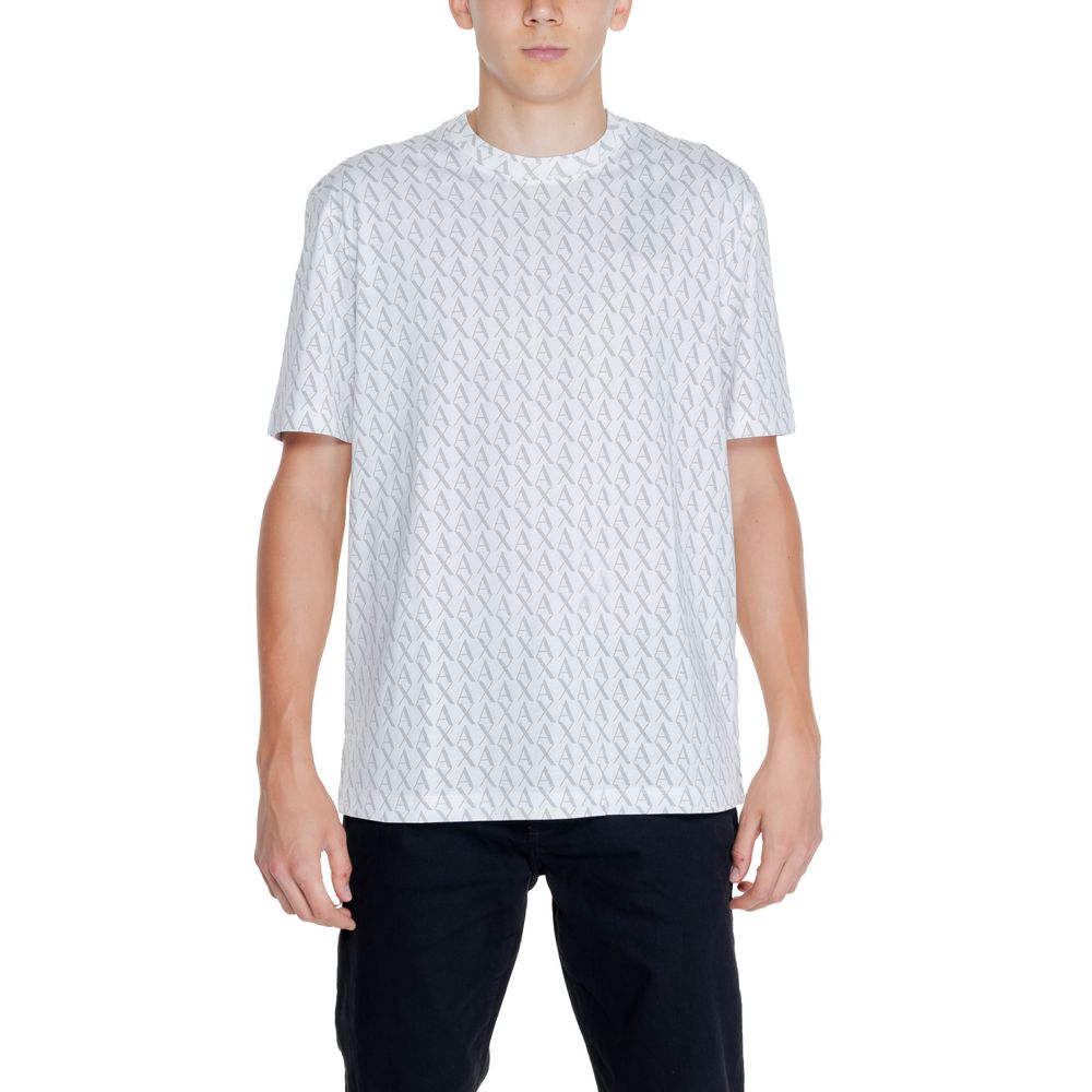 

Белая хлопковая футболка Armani Exchange
