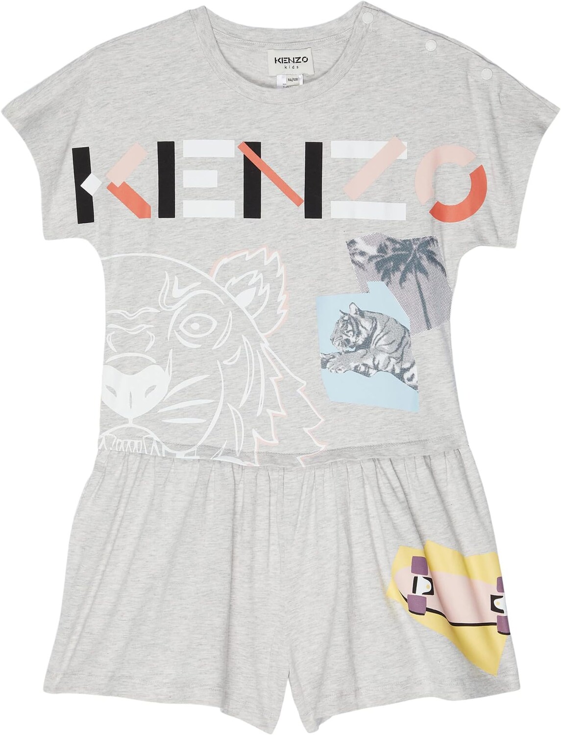 

Комбинезон Kenzo Shorts Romper Front Logo, цвет Light Gray China