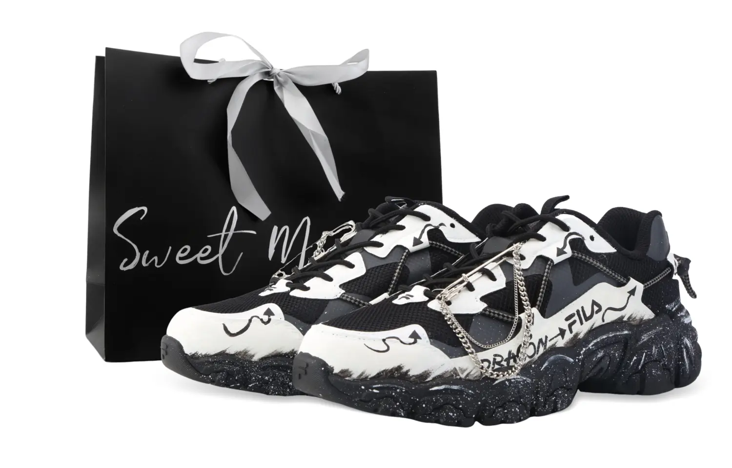 

Кроссовки Fluid Drippy Oreo Chunky Unisex FILA, серый/черный