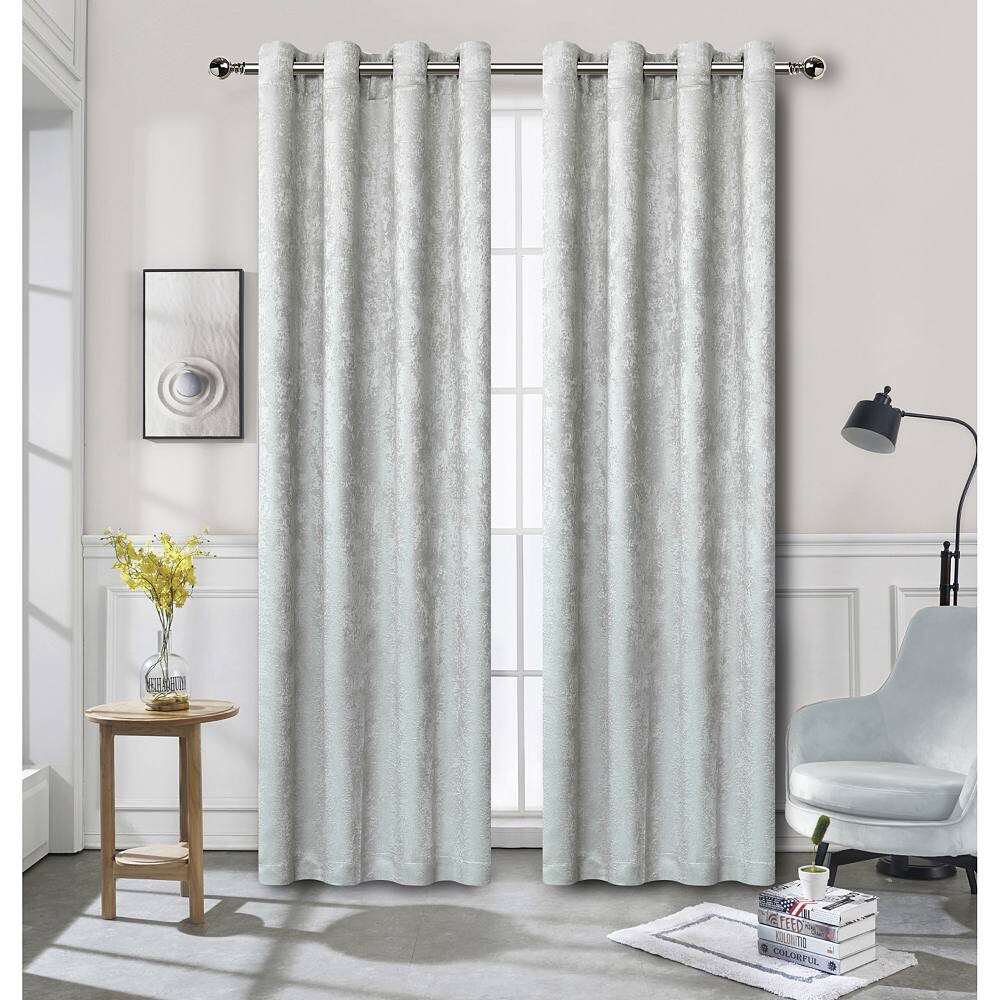 

Kate Aurora Modern Art Contemporary 2 шт., светофильтрующие шторы с люверсами, цвет Silver