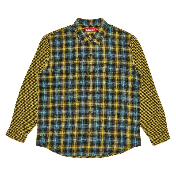 

Рубашка Supreme Houndstooth Plaid Flannel 'Yellow', желтый