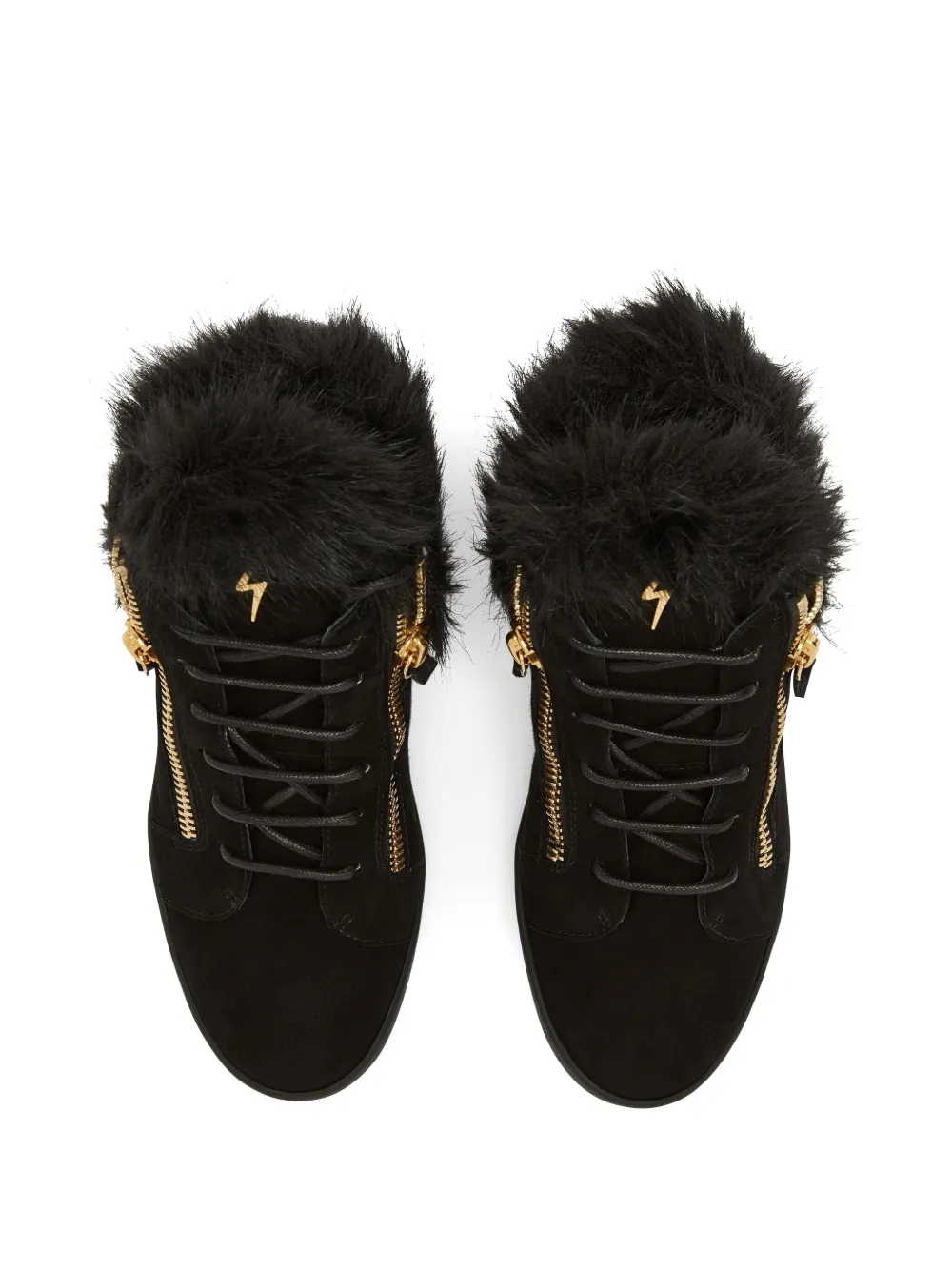Кеды Kriss с меховой отделкой Giuseppe Zanotti, черный — фото 4