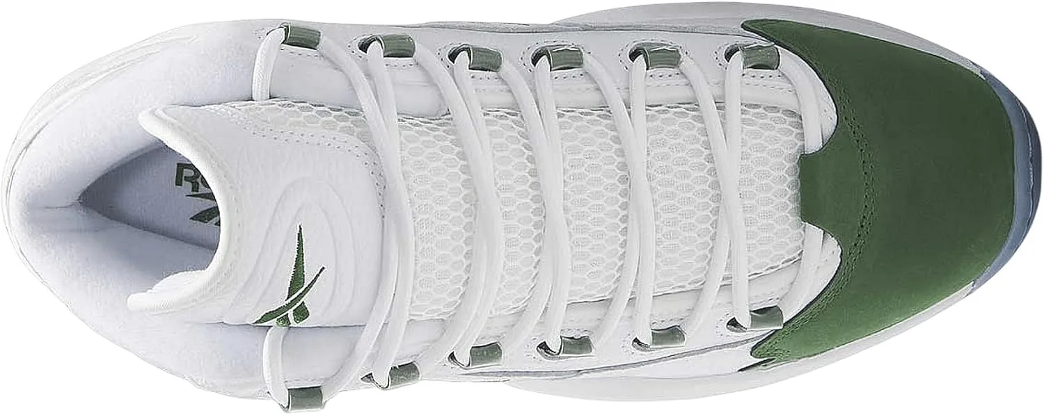 Кроссовки Reebok Question Mid Trainers White Men, белый/зеленый — фото 3