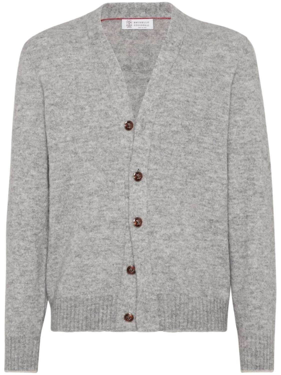 

Brunello Cucinelli меланжевый кардиган с V-образным вырезом, серый