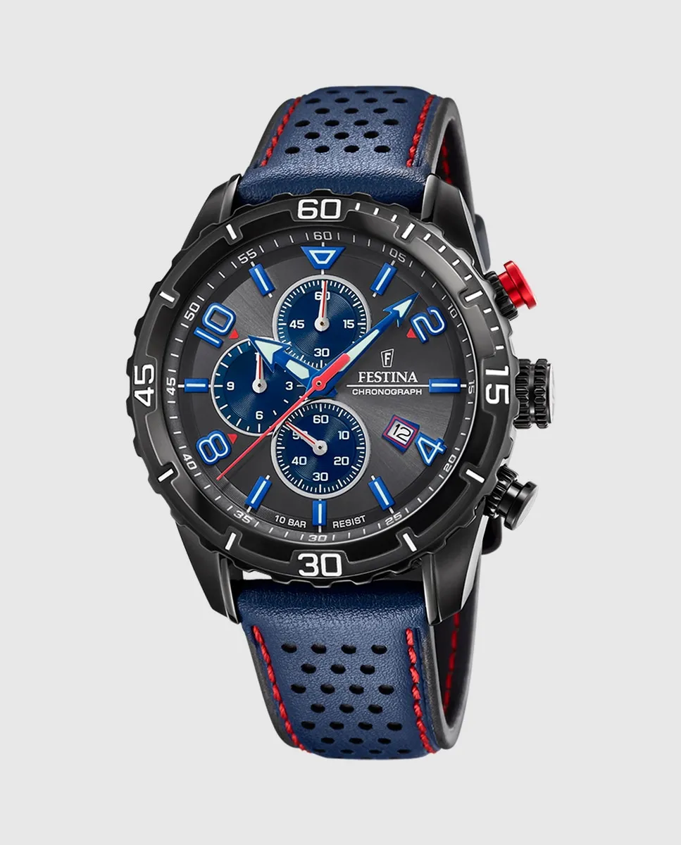 

Мужские часы Chrono Sport F20519/3 в синей коже Festina, синий