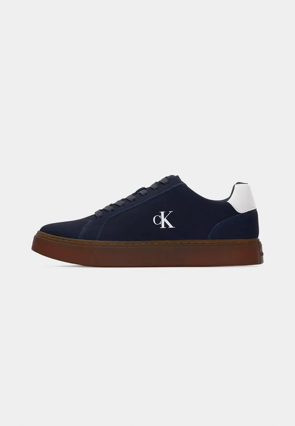 Классические кроссовки на шнуровке с чашеобразной подошвой Calvin Klein Jeans, Navy/Bright White — фото 2