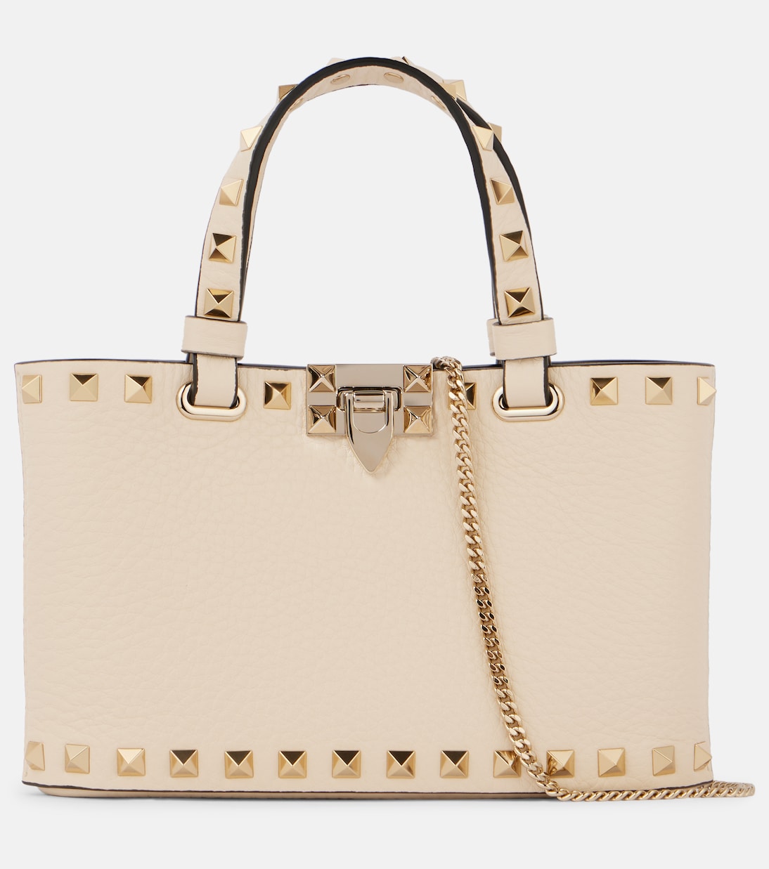 

Мини-сумка Rockstud из кожи Valentino Garavani, Light Ivory
