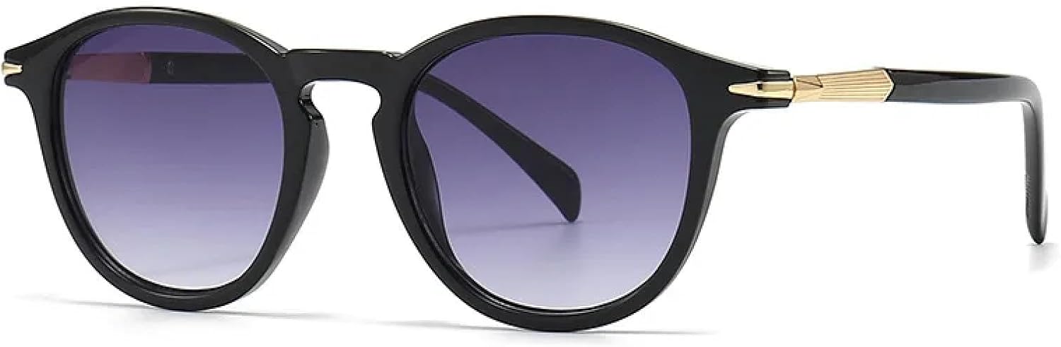 

Классические роскошные круглые солнцезащитные очки для женщин и мужчин, модные винтажные очки в стиле стимпанк, сексуальные женские очки с заклепками для вождения TVTBBVV, Black Gray