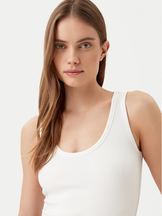 Топ облегающего кроя K20K208246 Calvin Klein, белый — фото 4