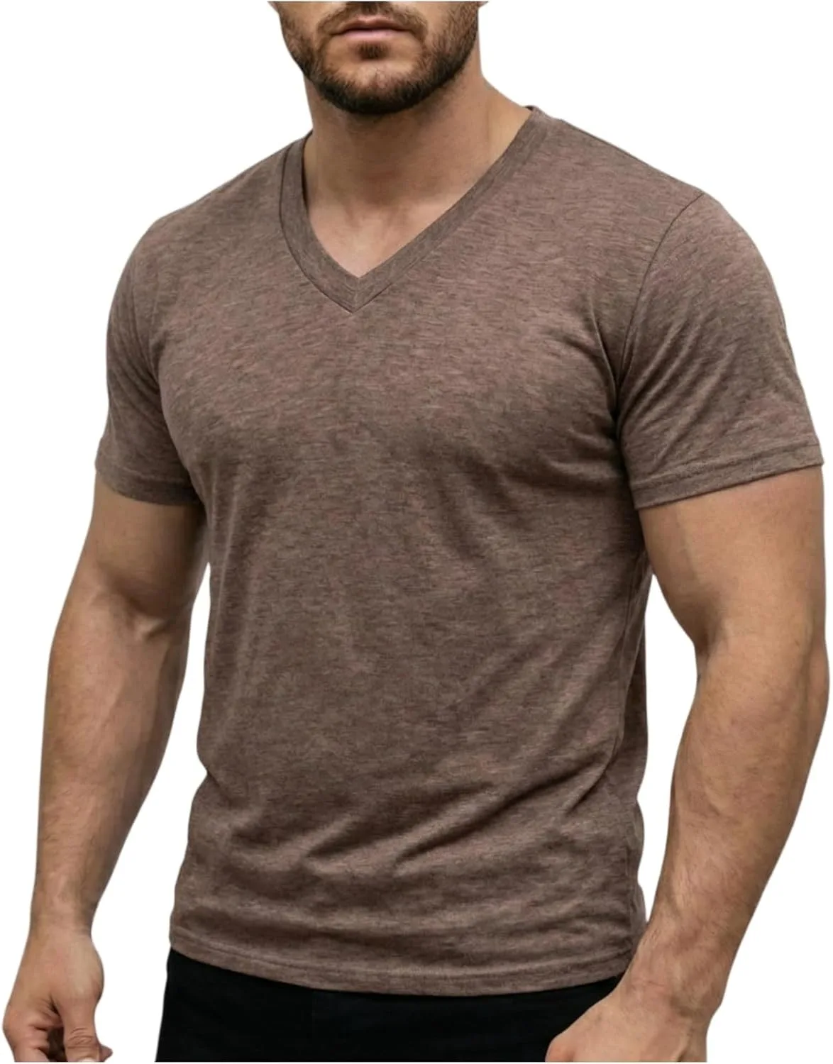 

Мужская модная поло-хенли футболка с коротким рукавом Slim Fit BEIBEINOYA