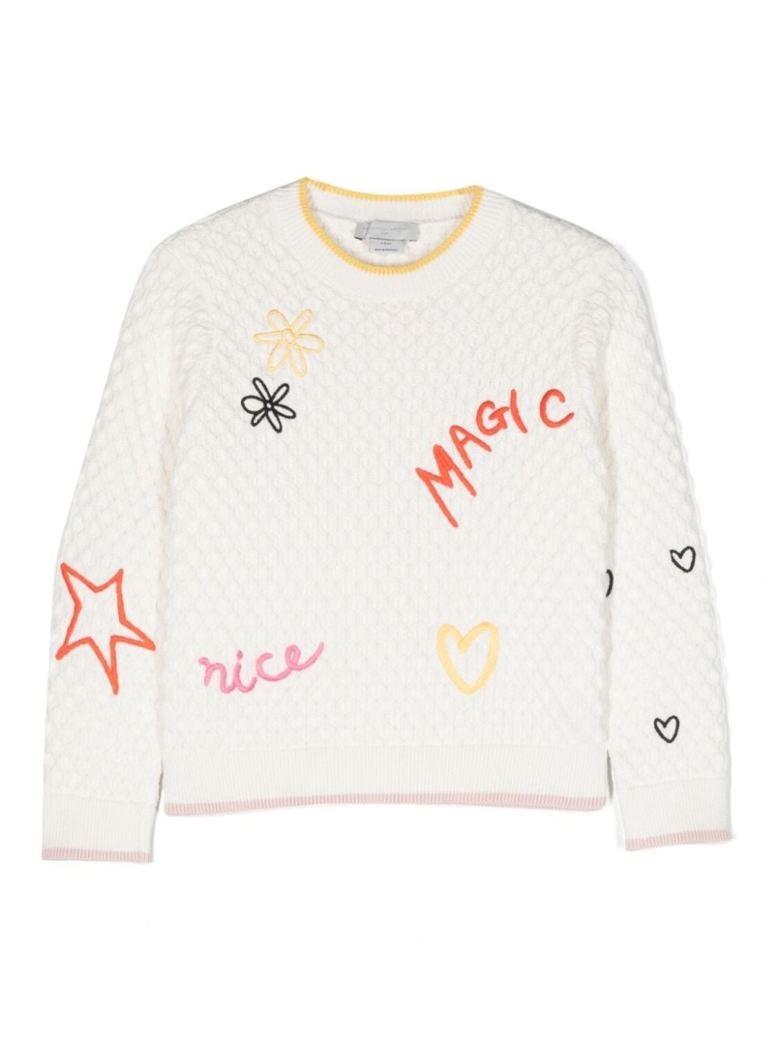 

Stella McCartney Kids вязаный топ с вышивкой, белый