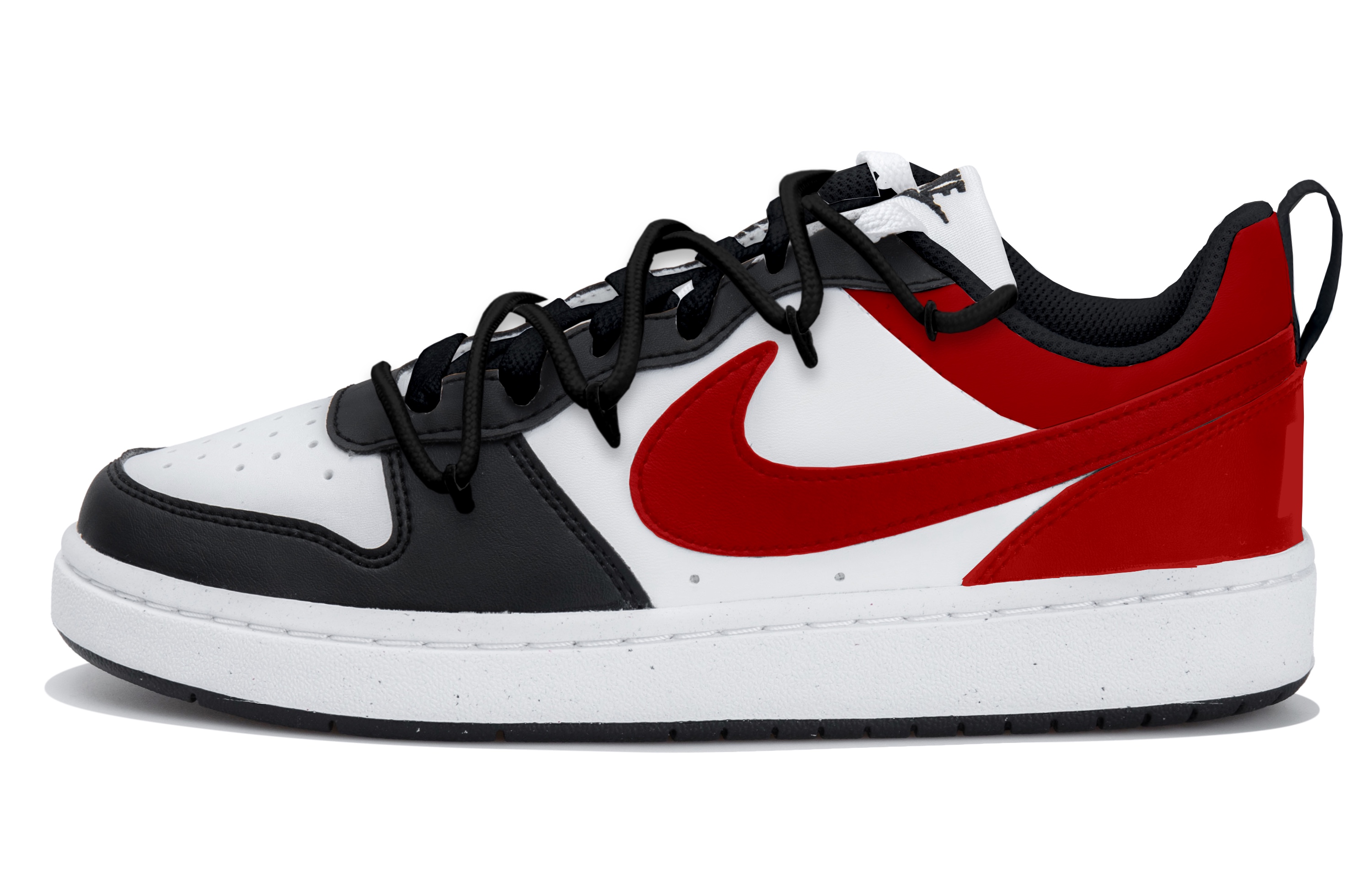 

Кроссовки для скейтбординга Court Borough LOW RECRAFT для детей и подростков Nike, белый/красный/черный