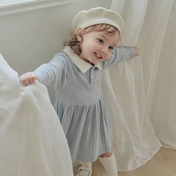 Детское платье Kiko светло-голубое от Littletini