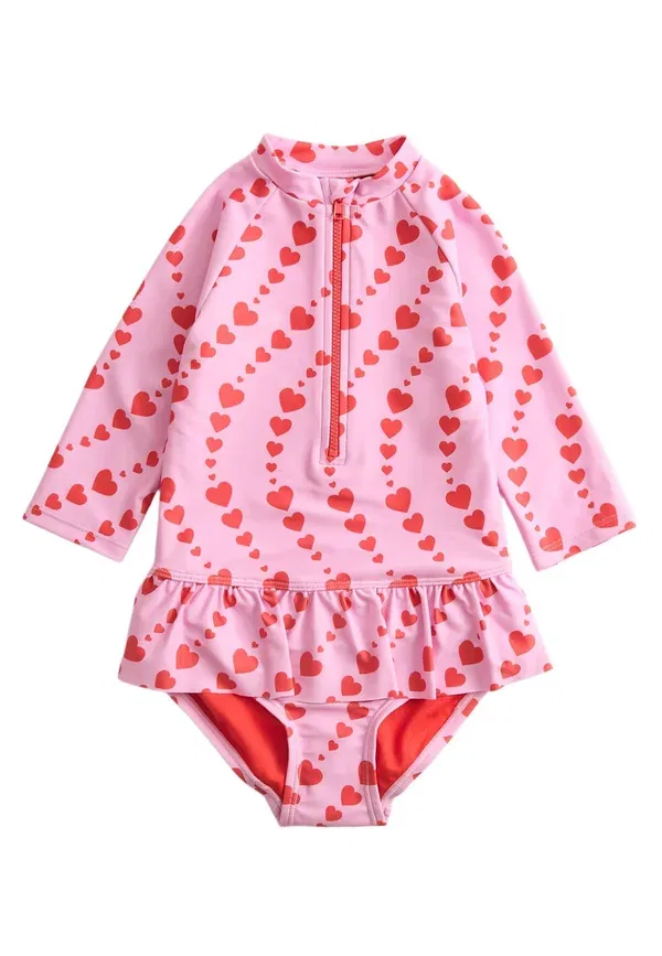 Купальник Marks & Spencer Heart Print 2 8 Years, нежно-пурпурный