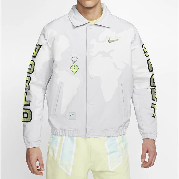 Куртка men's x pigalle story crossover logo pattern sports gray jacket Nike, серый — фото 3