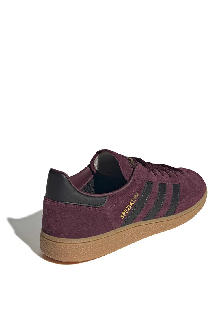 Кроссовки мужские, Handball Spezial, adidas, черный/золотой/темно-бордовый — фото 3