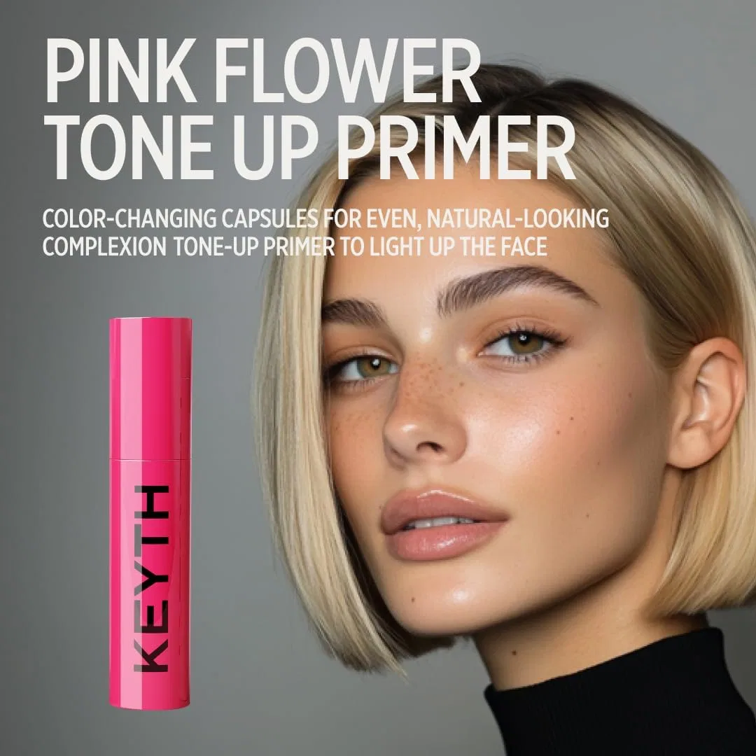 Тональная основа Pink Flower Tone Up Primer с капсулами, Keyth, 20 мл — фото 2