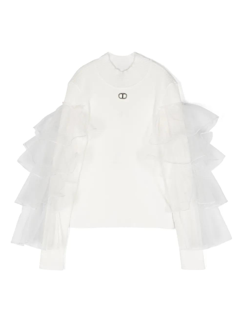 

Топ с оборками TWINSET Kids, белый