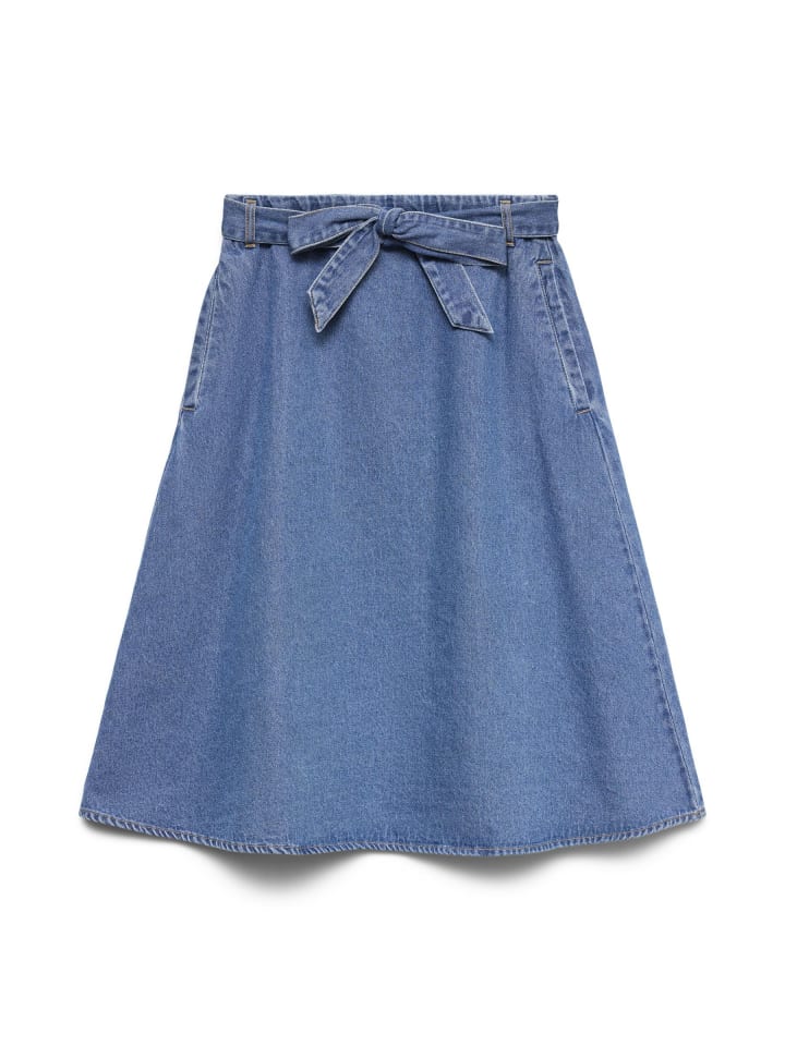 

Юбка до колена Vero Moda, Средне-синий деним