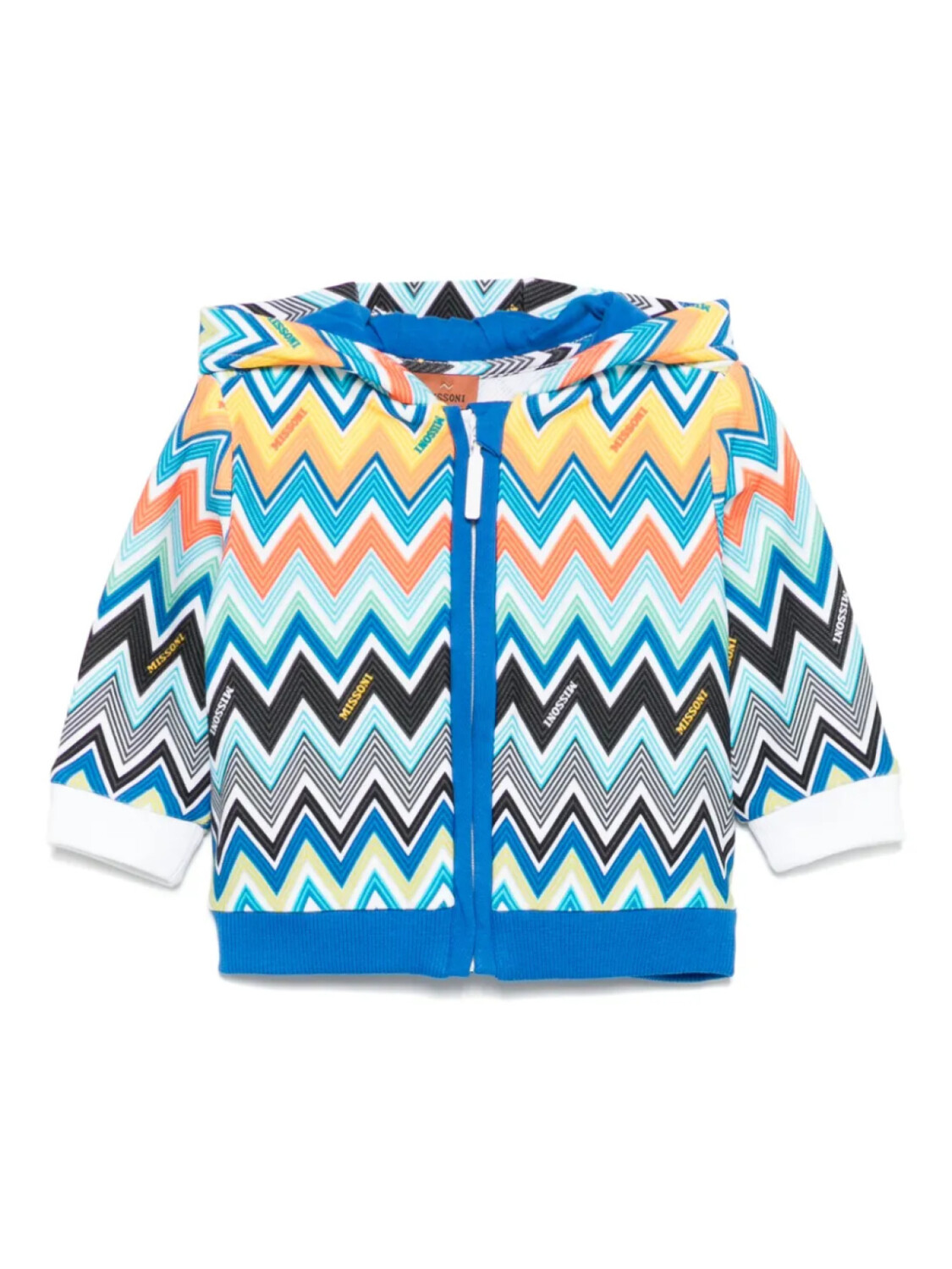 

Толстовка Missoni Kids с зигзагообразным принтом, синий