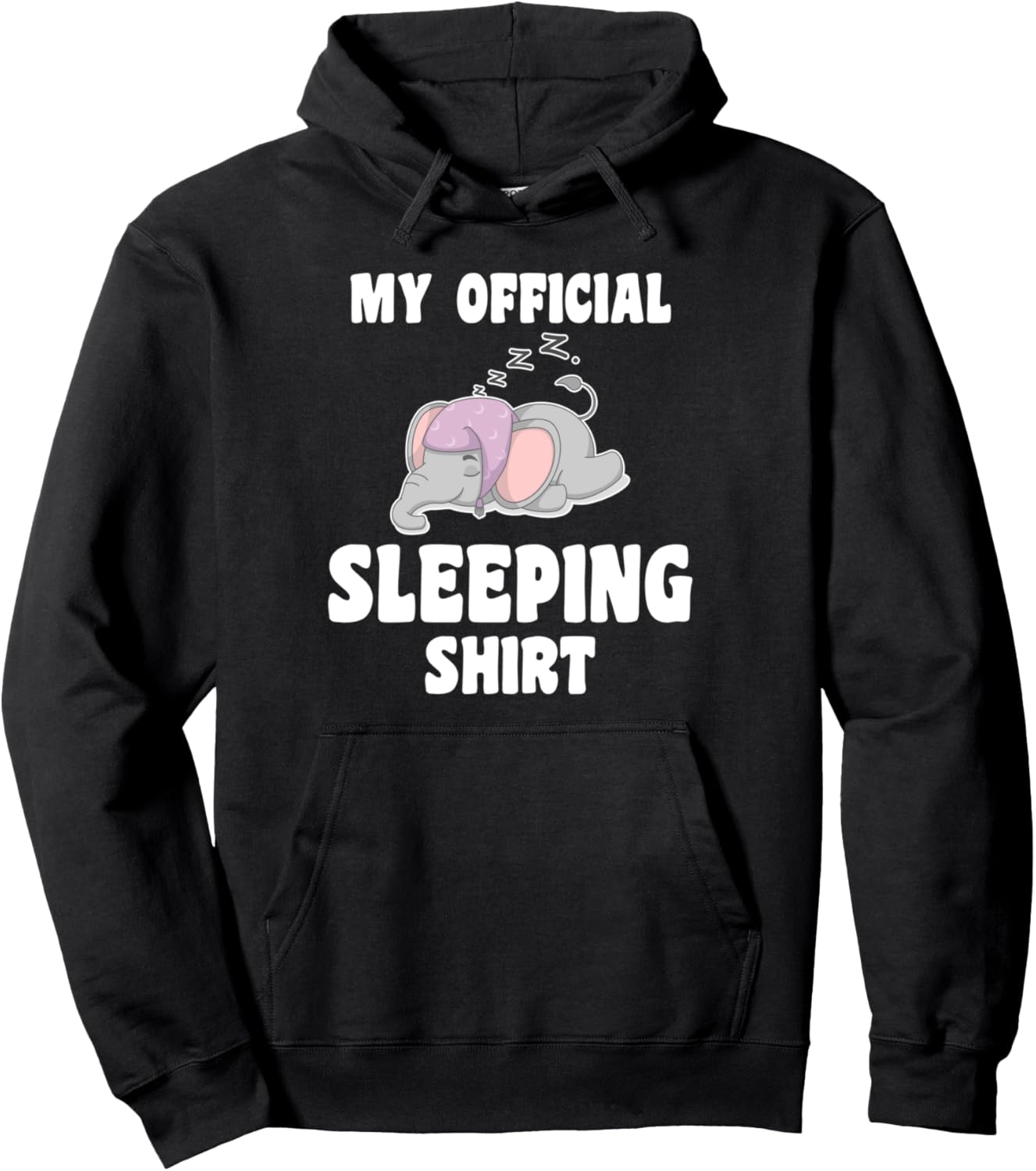 

Моя официальная толстовка «Спящий слон» Sleeping Shirt Gift, черный