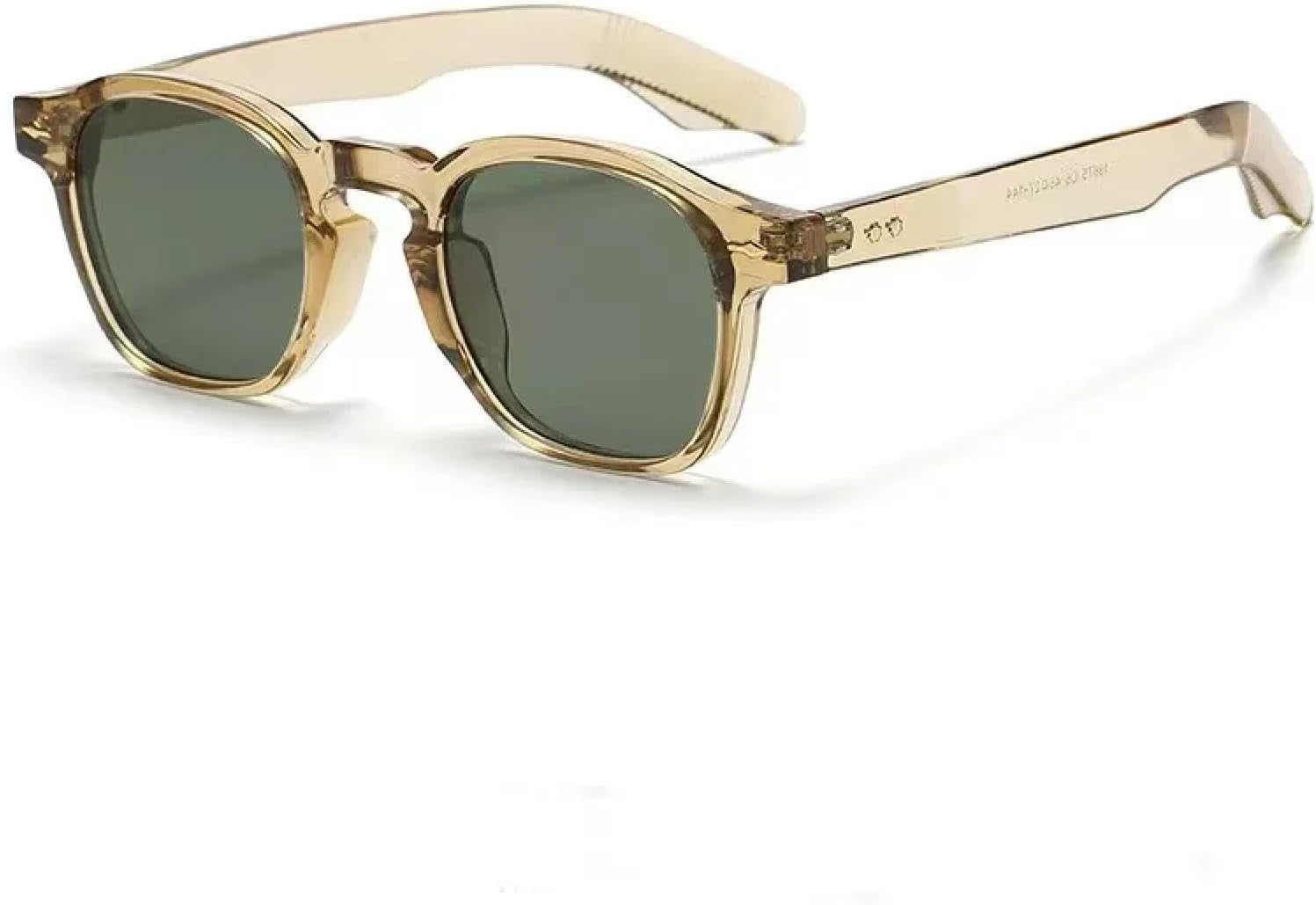 

Солнцезащитные очки с защитой UV400 | Прозрачная оправа с заклепками в стиле панк | Для женщин и мужчин | Для занятий спортом на открытом воздухе и вождения DSVIGF, Champagne