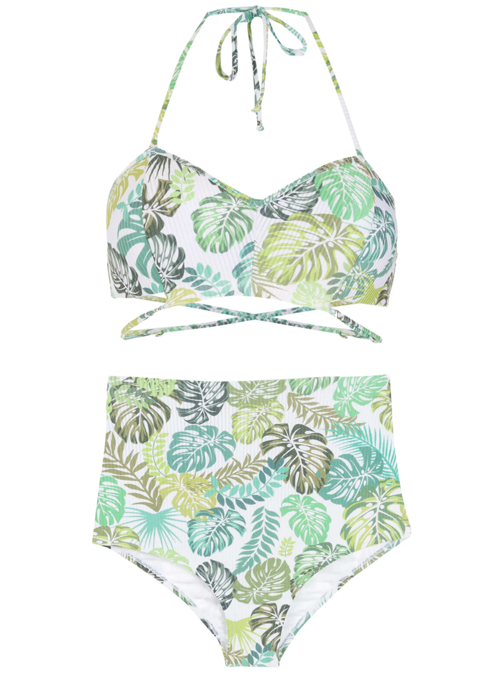 

Бикини с завышенной талией и принтом Amir Slama, зеленый