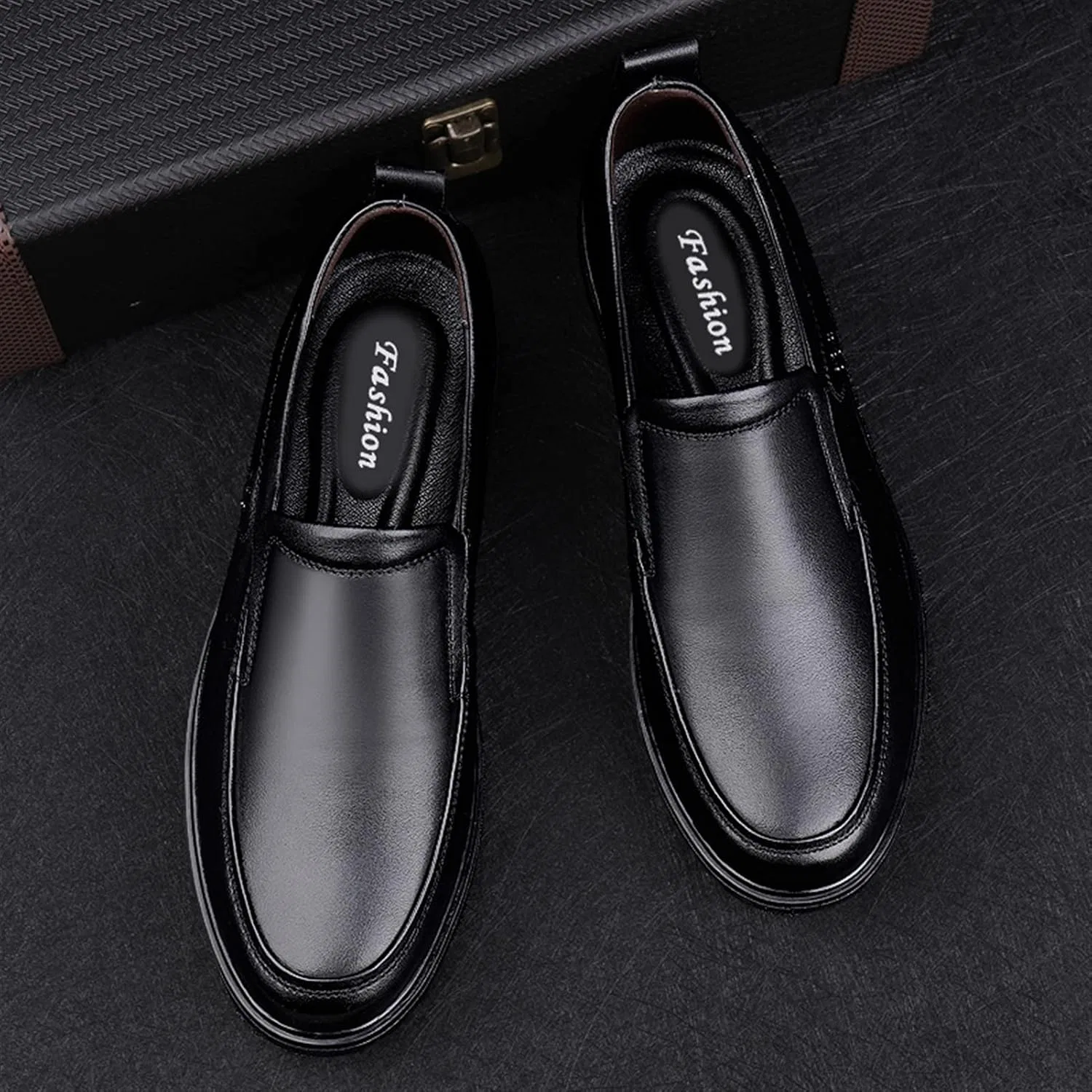 Лоферы Leather Loafers, Black PUGHGAETZF — фото 3