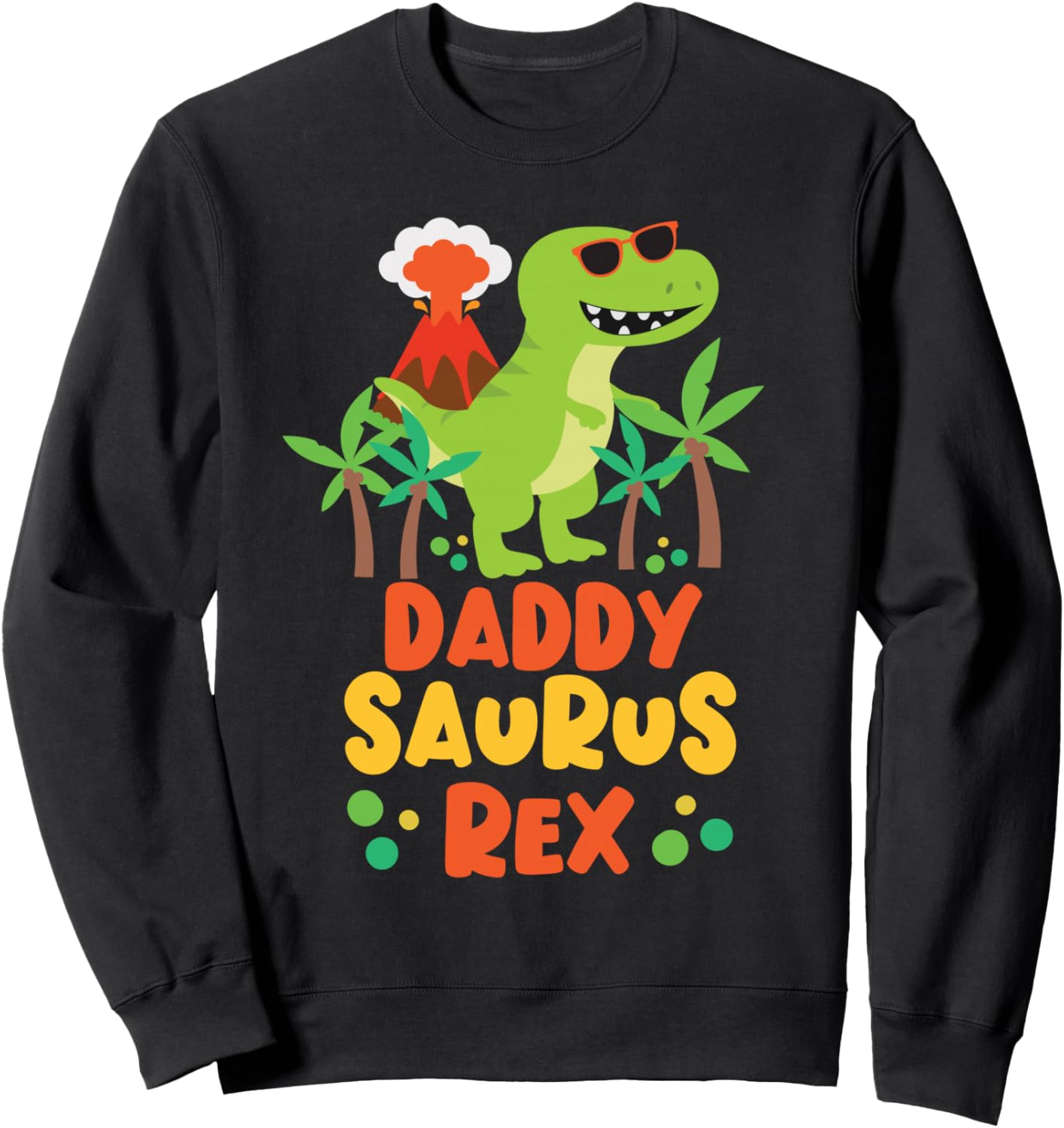 

Толстовка Daddy Dad Saurus Rex с динозавром для папы Cute Matching Dinosaur Family Outfits, черный