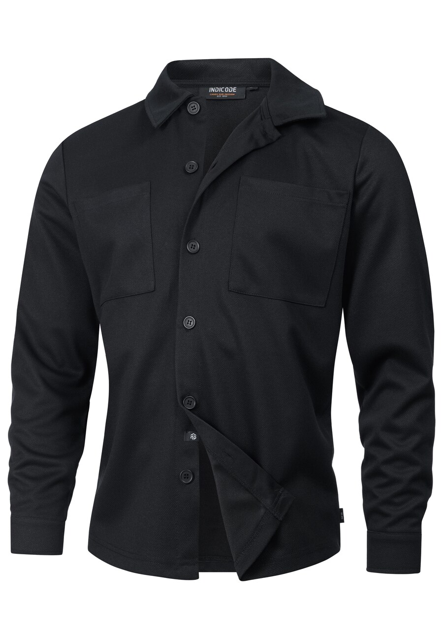 

Рубашка на пуговицах классического кроя INDICODE JEANS Yuno, Black