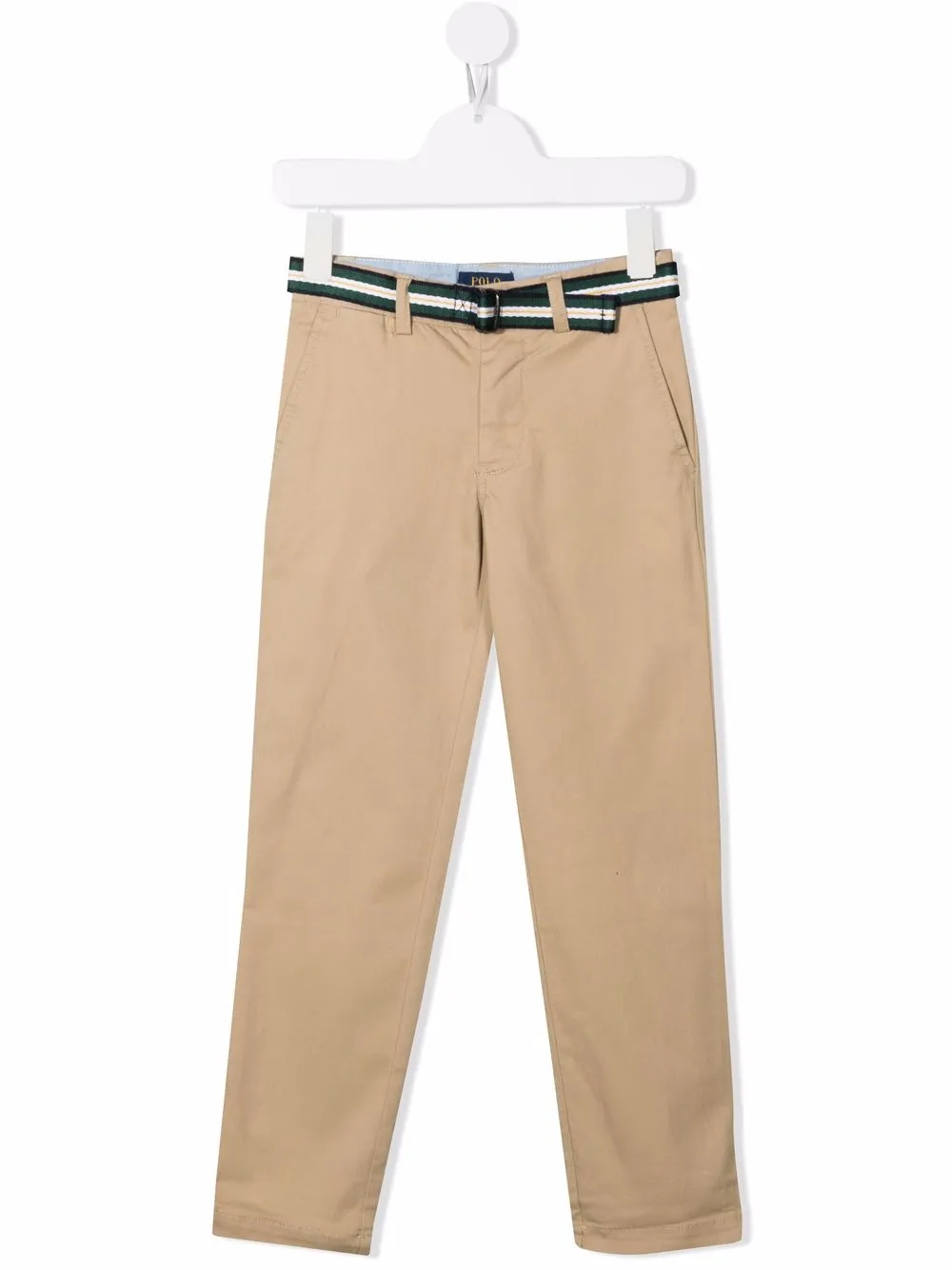 

Брюки чинос с поясом POLO RALPH LAUREN KIDS, нейтральный