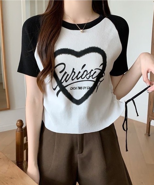 

Футболка с коротким рукавом реглан, принт логотипа Lace Ladies, белый