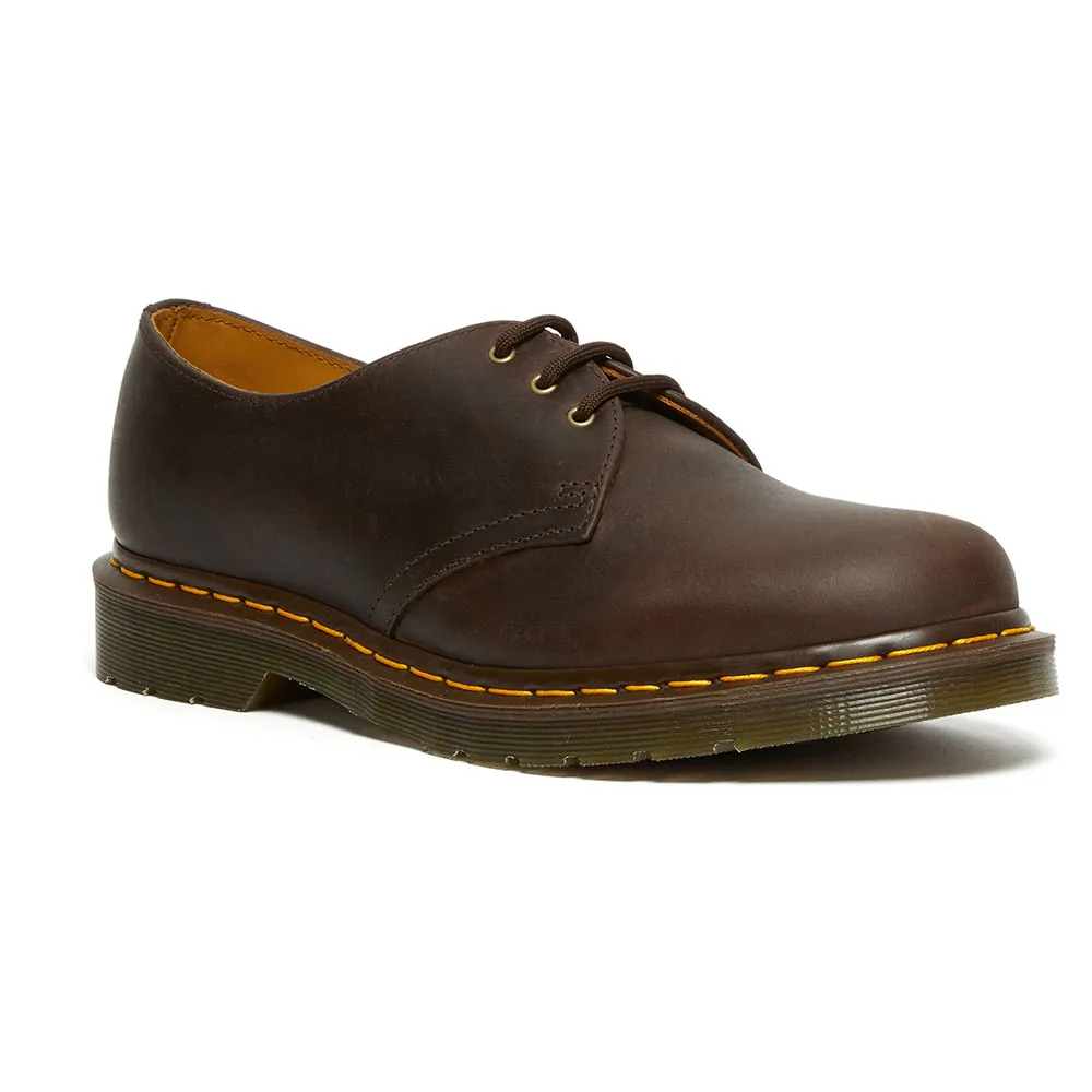 Ботинки Dr Martens 1461 3 Eye Gibson Crazy Horse, коричневый — фото 2