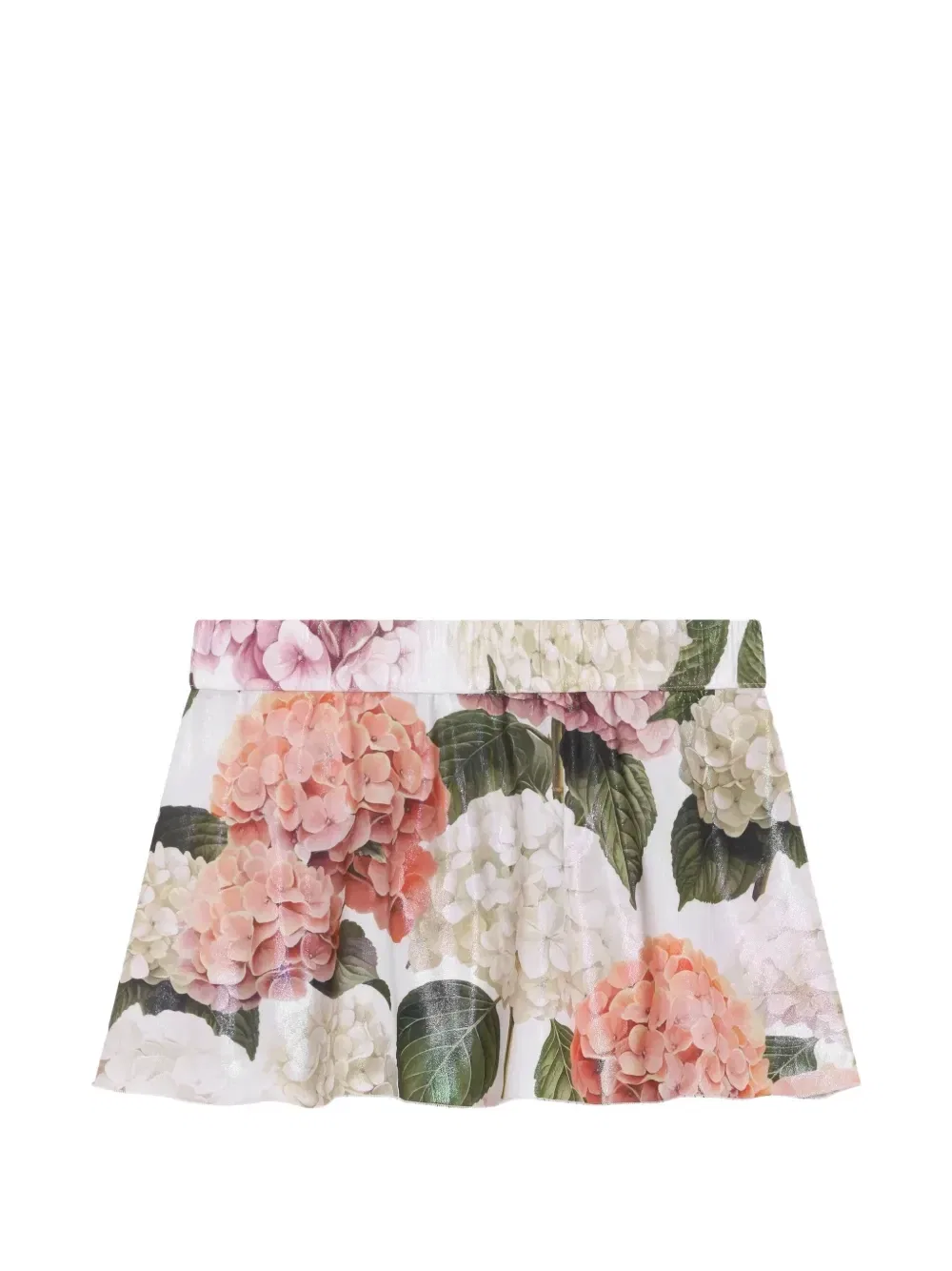 Юбка с принтом Hydrangea Dolce & Gabbana Kids, белый
