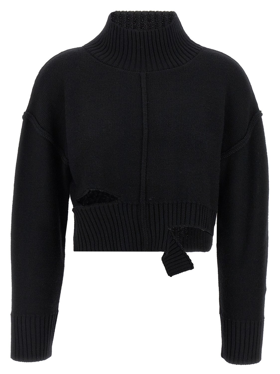 

Свитер с эффектом состаривания MM6 Maison Margiela, черный