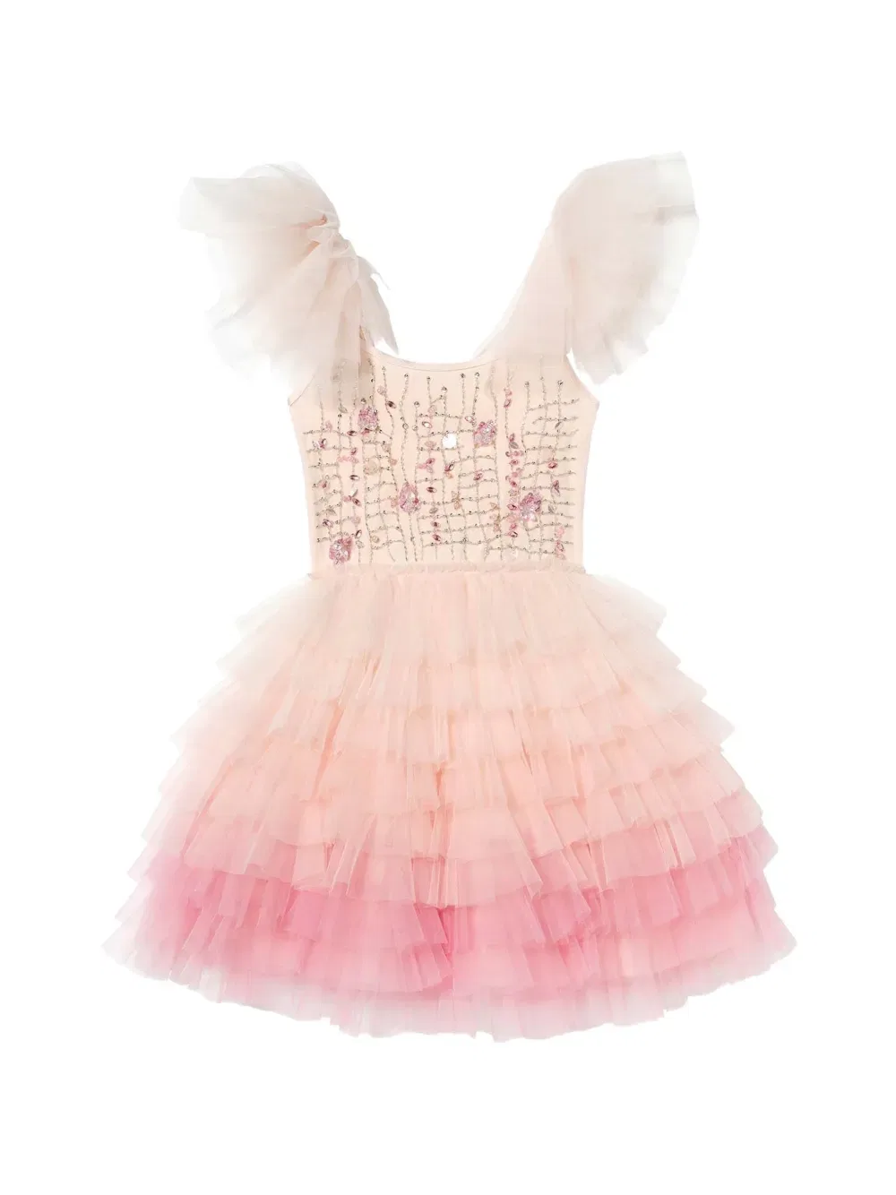 Коралловое каскадное платье-пачка Tutu Du Monde, розовый