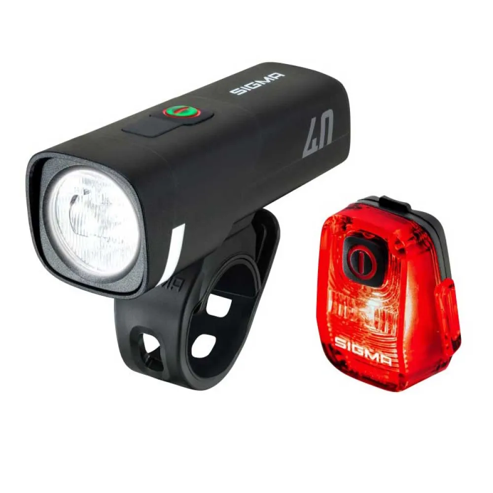 

Комплект велосипедных фонарей Sigma Aura 40 + Hiro 10, прозрачный