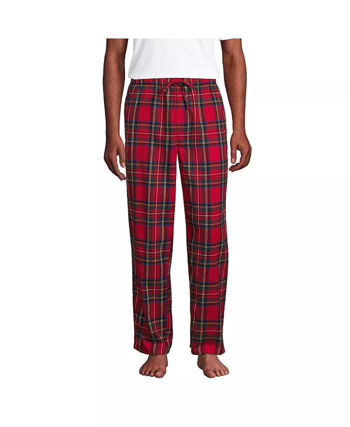 

Мужские пижамные брюки из фланели Lands' End, зеленый