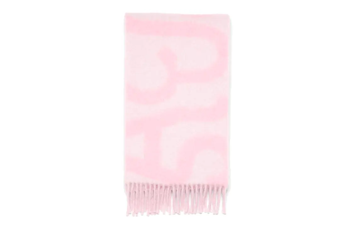 

Acne Studios Вязаный шарф женский розовый, Pink