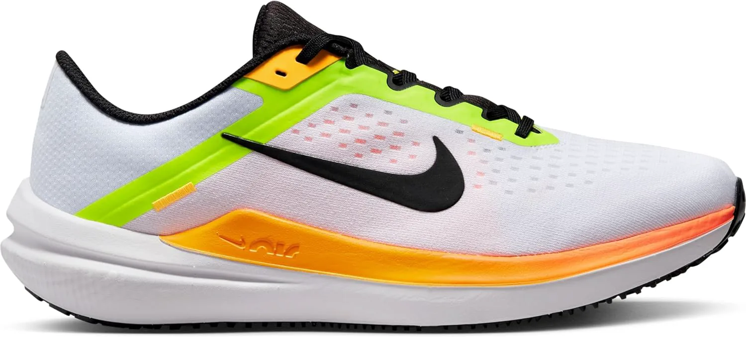 Мужские кроссовки для бега по шоссе Nike Winflo 10, белый/оранжевый/черный — фото 3