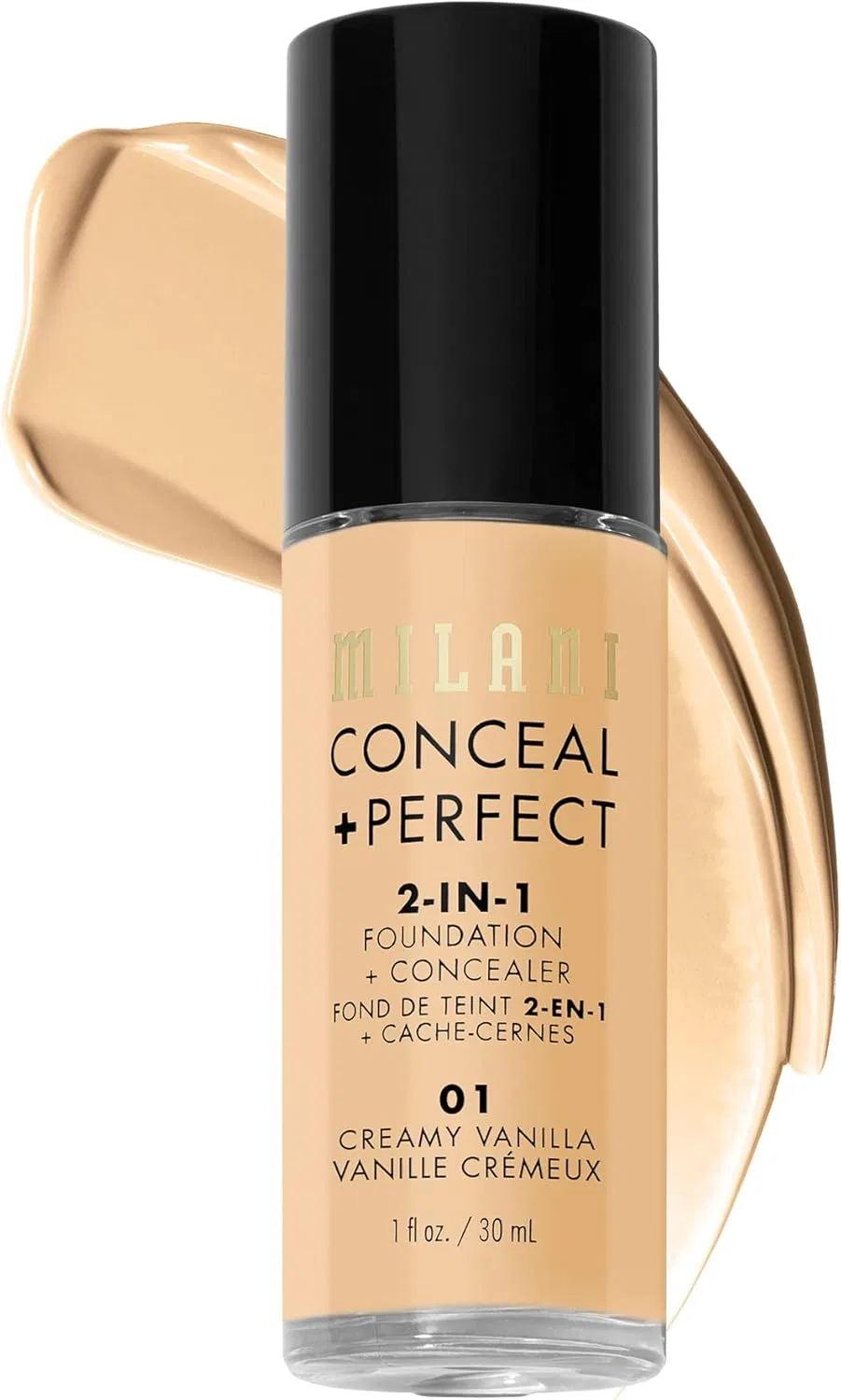 Тональное средство Milani Conceal + Perfect 2-In-1 Foundation + Concealer, 30 мл, кремовый ванильный