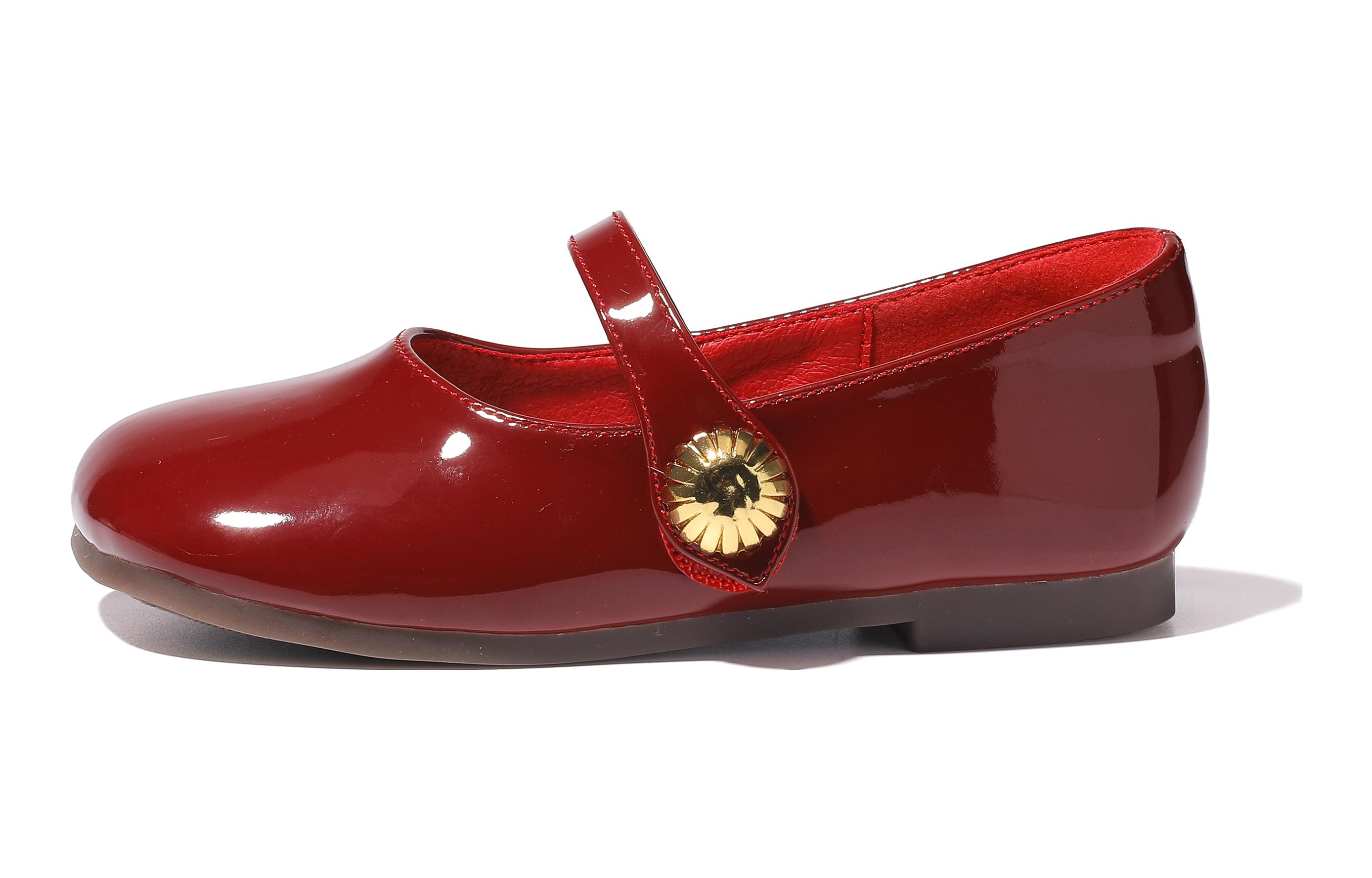 

ABC DOUKIDS противоскользящие антиударные низкие детские кожаные туфли ABCdoukids, Burgundy