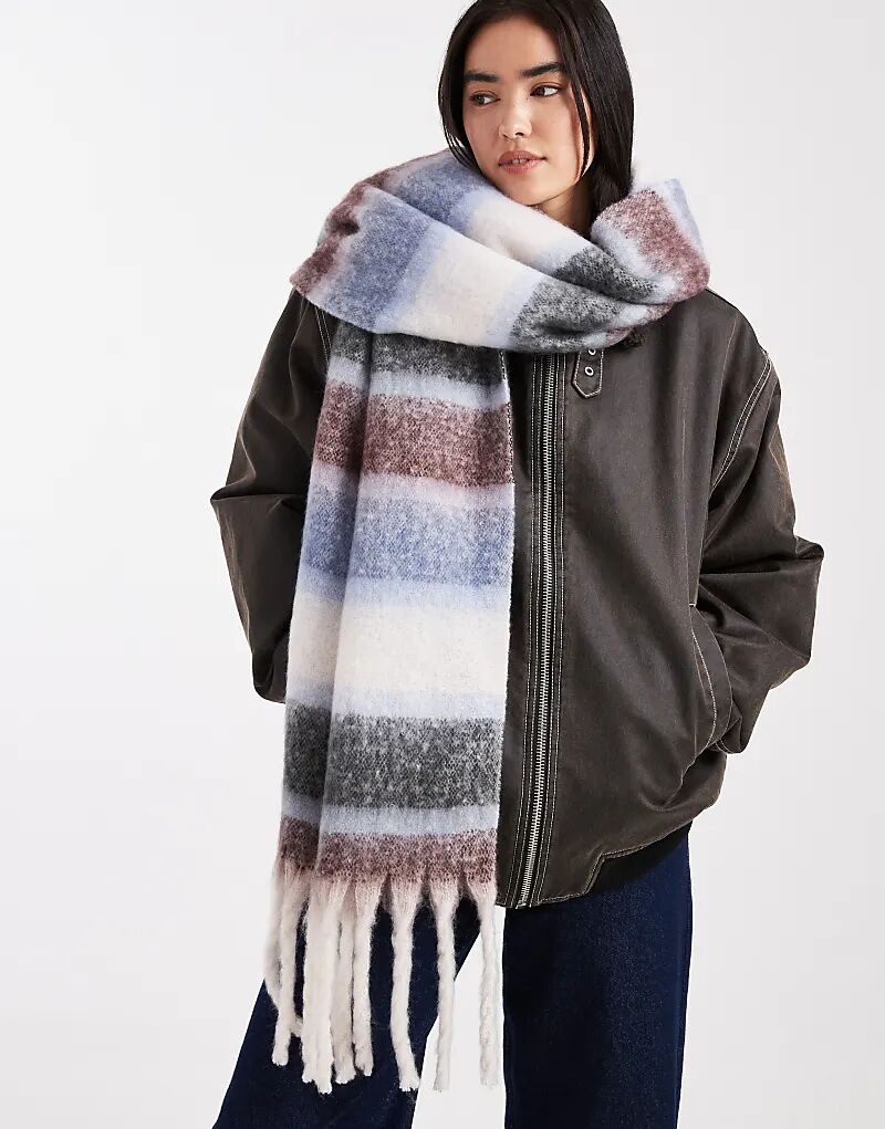 

Шарф New Look в толстую полоску синего цвета