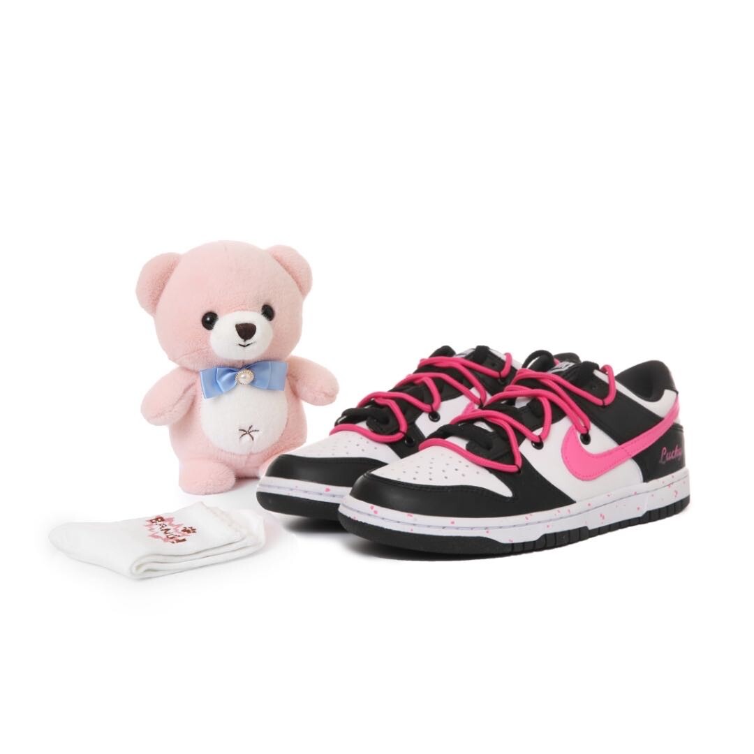 

Кроссовки Nike Dunk Skateboard Shoes Women's Low-Top Pink, черный