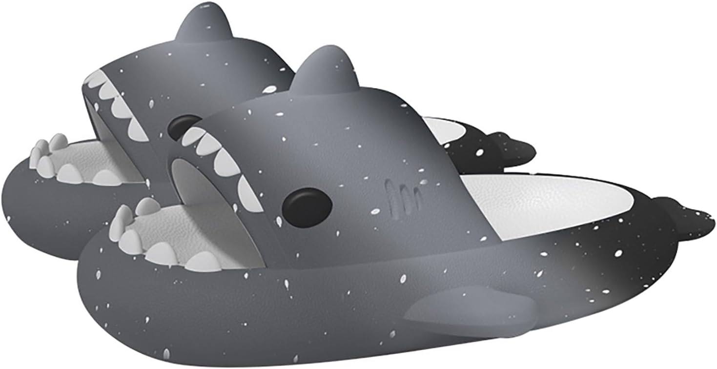 

Тапочки «Акула под звездным светом», забавные тапочки «Облачная акула», противоскользящие, быстро сохнущие, для мужчин и женщин Generic, серый