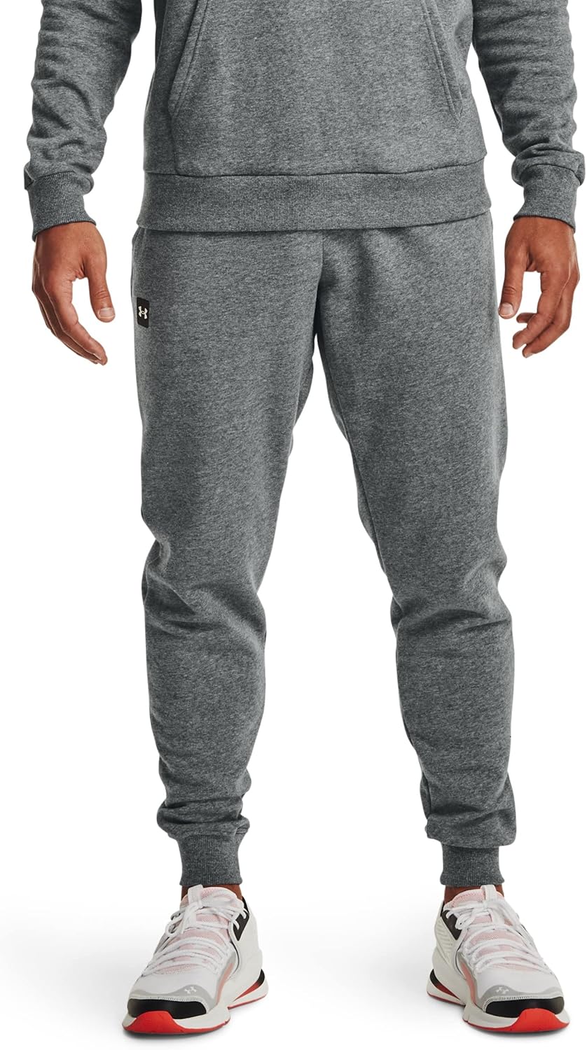 

Мужские флисовые спортивные брюки Rival от Under Armour, Pitch Gray Light Heather (012)/Onyx White