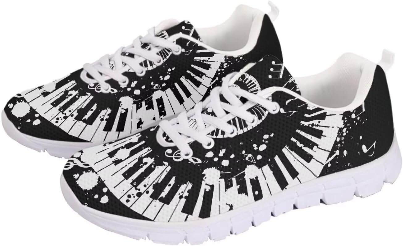 

Кроссовки chaqlin для женщин и мужчин, дышащие спортивные обувь с шнуровкой, повседневные беговые кроссовки, Music Piano Keyboard