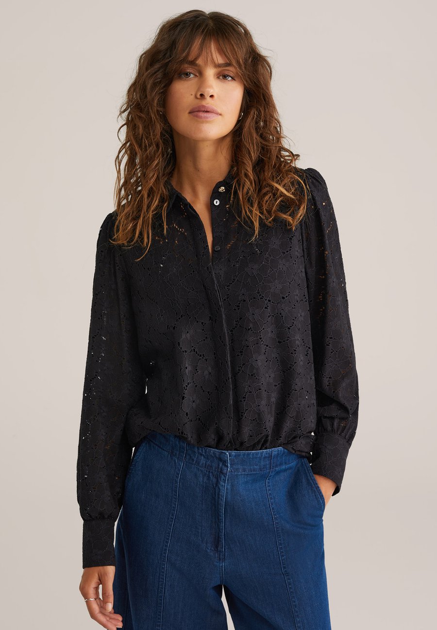 

Блуза WE Fashion Button-down blouse, Black